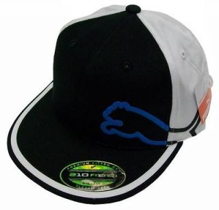 2012 Puma Monoline 210 Fitted Hat   Black/Blue Split   Select Size
