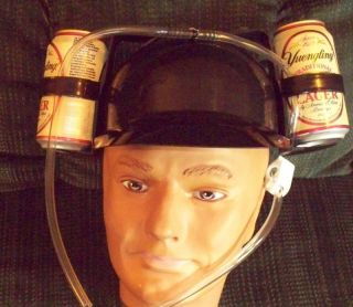 DRINK HOLDER HAT w STRAWS, HALLOWEEN OR BEER PARTIES