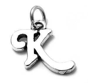 pendant letter k silver