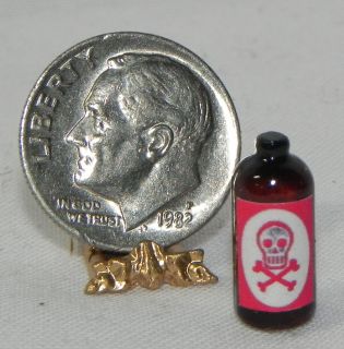   Miniature Halloween Poison Bottle Hudson River Minis 112 Scale