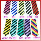 5cm Fashion Stripe Skinny Colorful Plain Silk Boy Girl School Tie 