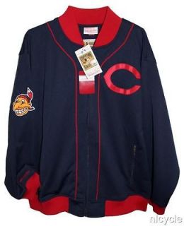 Cleveland INDIANS Mitchell & Ness MLB COOPERSTOWN JACKET L XL 2XL NWT