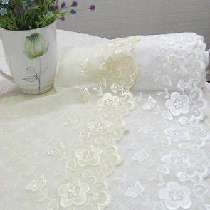 lace trim home decor fabric lot floral curtain