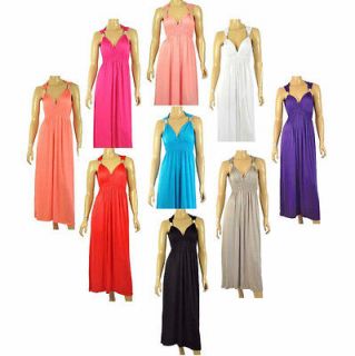 Women Ladies Long Sexy Summer Coil Maxi Dress Size 8 14