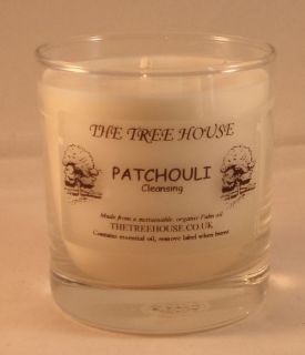 Organic Plant Wax Candle in a Glass Jar (Patchouli)