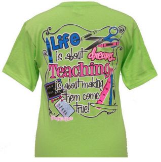   Girl Originals, TEACHING (Teacher) Lime Green shortsleeve t shirt