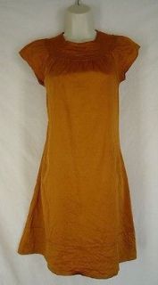 CALYPSO CHRISTIANE CELLE Orange Silk Frock Dress XS 2 917