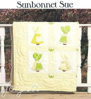 Sunbonnet Sue Quilts, Applique quilt sewing patterns & templates