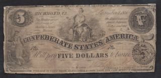 1861CONFEDER​ATE CIVIL WAR MONEYVERY FINE  CERES ON COTTON