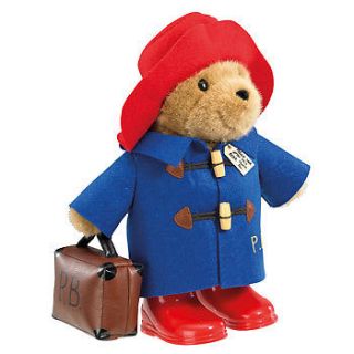 Large Paddington Bear with Suitcase and Red Wellington Boots   Soft 