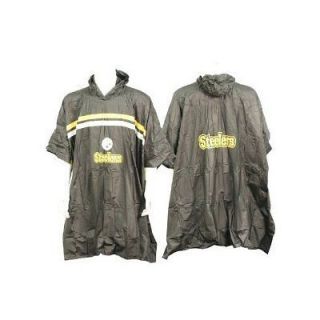   Steelers BIGGER Rain wear Hooded Poncho Heavy Duty gear XL   XXL