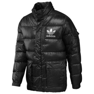 New Mens Adidas Originals AC Down Jacket Black/White X52573 S M L 
