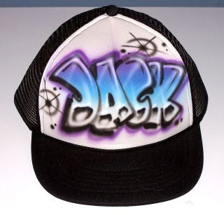 Personalized Airbrush Trucker Hat Airbrushed with Your Name