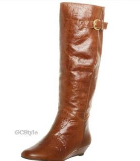Steven by Steve Madden intyce Tall Wedge Boots KNEE HIGH LEATHER 