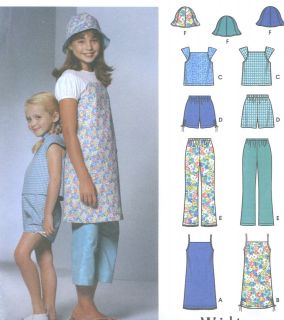   Mini Dress Jumper Top Shorts Cropped Pants Hat Sewing Pattern 5707