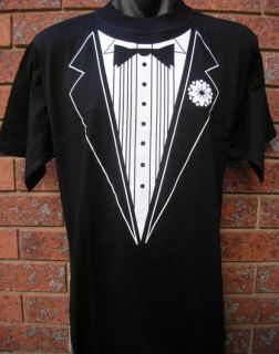 Classic Black & White Tuxedo T Shirt   Mens / Unisex   S, M, L, XL 