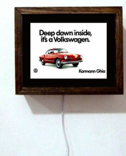 Karmann Ghia Volkswagen VW Sale Service Auto Retro Light Lighted Sign