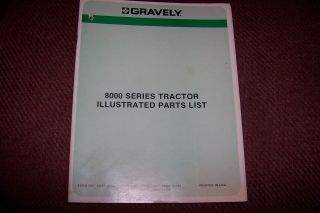 GRAVELY 8000 SERIES WALK BEHIND TRACTOR ILLUSTRATED PARTS LIST OE