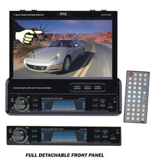   PLTS77DU Car Detach Face In Dash 7 LCD DVD CD  Touch Screen Player