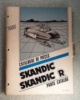 1985 Ski Doo/Bombardier Skandic/Skandic R Parts Catalog OEM Snowmobile 