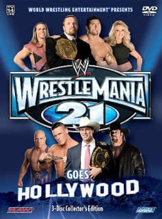 WWE   Wrestlemania 21 Wrestlemania Goes Hollywood DVD, 2005, 3 Disc 