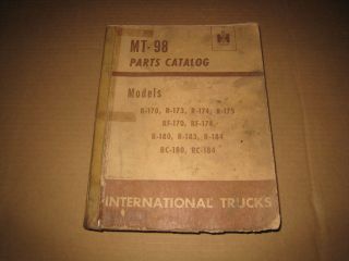 International truck IH R 170 R 173 R 180 R 183 MT 98 parts catalog 