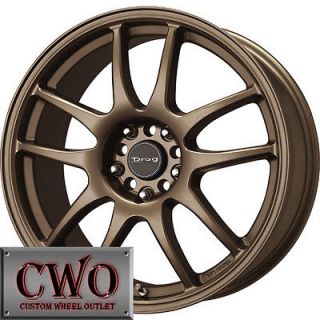 16 Bronze Drag DR 31 Wheels Rims 5x100/5x114.3 5 Lug Eclipse Altima 