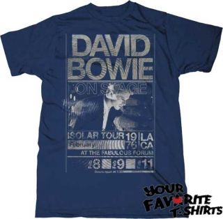 David Bowie Isolar Tour 1976 Officially Licensed Adult Slim Fit Shirt 