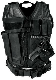 NcStar Tactical Vest Black Regular Military Special Forces Swat Police 