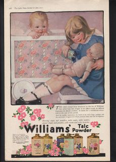 FA 1939 WILLIAMS TALC POWDER BABY CHILDREN FLAKED GLASTONBURY DOLL 