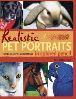 Realistic Pet Portraits in Colored Pencil by Anne Demille Flood 2004 