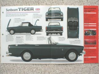 1964 / 1965 / 1966 SUNBEAM TIGER IMP Brochure Mk 1