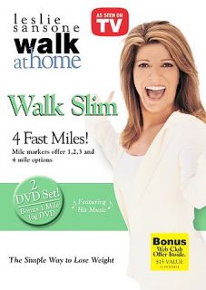 Leslie Sansone   Walk Slim 4 Fast Miles DVD, 2007, 2 Disc Set