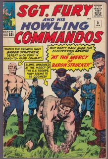   Fury And His Howling Commandos #5 January 1964 G VG 1st Baron Strucker