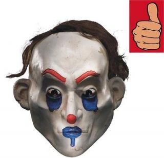 Batman   Joker Henchman Clown Mask   GRUMPY   Adult Dark Knight Bank 