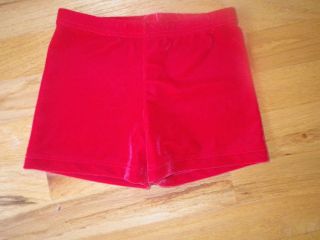 Patsy Aiken Chez Ami Twirls red velvet bar shorts. Great for dance 