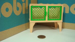 Playmobil 3075 farm rabbit series hutch with green doors NO roof toy 