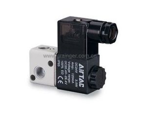   24V DC 3Port 2Pos 1/8 BSP Normally Closed Solenoid Air Valve Coil LED