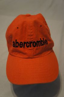 Abercrombie Fitch Unisex Cotton Orange Black Signature Baseball Style 