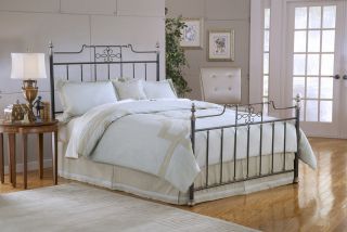 NEW Amelia Black Frost Queen Size Iron/Metal Bed Includes Frame