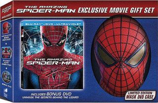 THE AMAZING SPIDER MAN Blu Ray/DVD  EXCLUSIVE Mask Case Set 