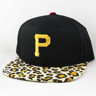 Custom Pittsburgh Pirates Cheetah Snapback Hat Cap Penguins Mac Miller 