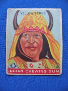 VINTAGE GOUDEY INDIAN CHEWING GUM TRADING CARD Yellow Tepee #78 in 