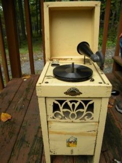 Circa 1918 Childs Baby Cabinet Toy Phonograph Floor Model Genl 