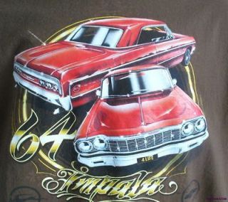 Chevrolet Impala Mens T Shirt 2 X Large 1964 Brown Car 4 life