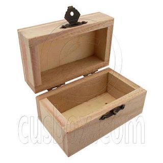   Natural Wood Earrings Rinds Jewelry Gem Treasure Wooden Chest Box