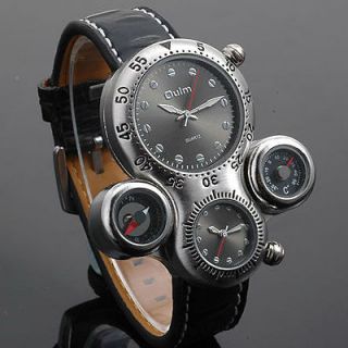 Dual Timezone GMT Unique Russian Military Mens Man Boy Sport Quartz 