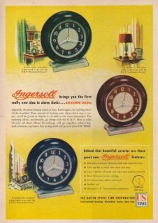 1946 Ingersoll alarm clock United States Time Corp. Ad