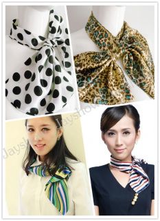 Woman Magic scarf Silk Scarf Flower Versatile Neckerchief Wrap for 