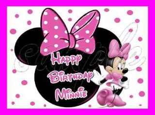 Minnie Mouse Frosting Sheet Edible Cake Topper 1/4 sheet